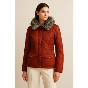 Ariat | Quilted Faux Fur Collar Puffer Coat Red Size M | NWOT